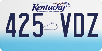 KY license plate 425VDZ