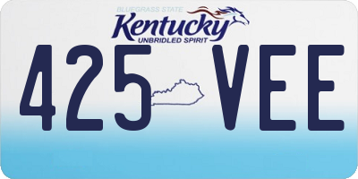 KY license plate 425VEE