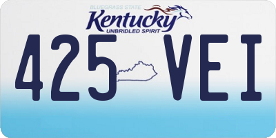 KY license plate 425VEI