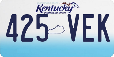 KY license plate 425VEK