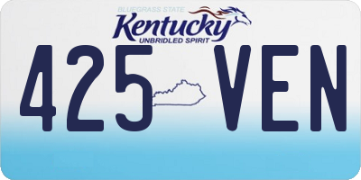 KY license plate 425VEN