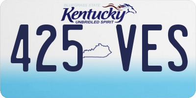 KY license plate 425VES