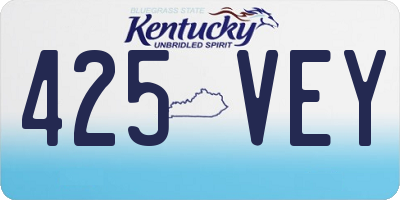 KY license plate 425VEY