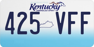 KY license plate 425VFF