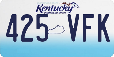 KY license plate 425VFK