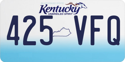 KY license plate 425VFQ
