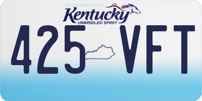 KY license plate 425VFT