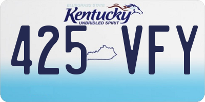 KY license plate 425VFY