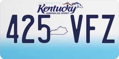 KY license plate 425VFZ