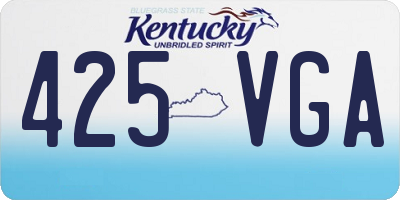 KY license plate 425VGA