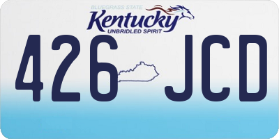 KY license plate 426JCD