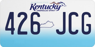 KY license plate 426JCG