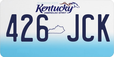 KY license plate 426JCK