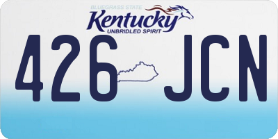 KY license plate 426JCN