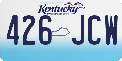 KY license plate 426JCW