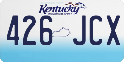 KY license plate 426JCX