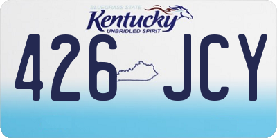 KY license plate 426JCY