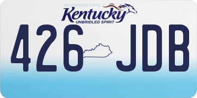 KY license plate 426JDB
