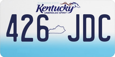 KY license plate 426JDC