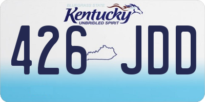 KY license plate 426JDD