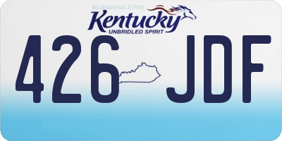 KY license plate 426JDF