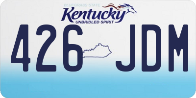 KY license plate 426JDM