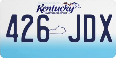 KY license plate 426JDX