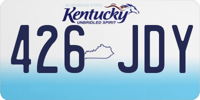 KY license plate 426JDY