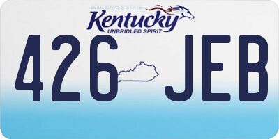 KY license plate 426JEB