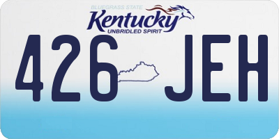 KY license plate 426JEH