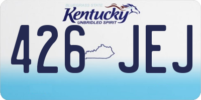 KY license plate 426JEJ