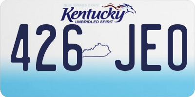 KY license plate 426JEO