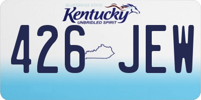 KY license plate 426JEW