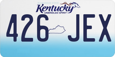 KY license plate 426JEX