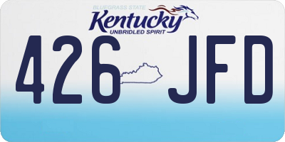 KY license plate 426JFD