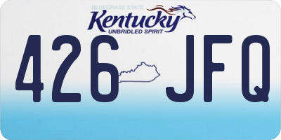 KY license plate 426JFQ
