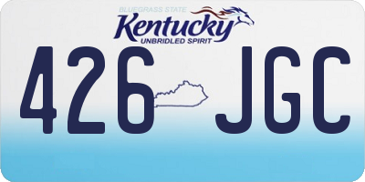 KY license plate 426JGC