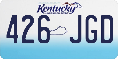 KY license plate 426JGD