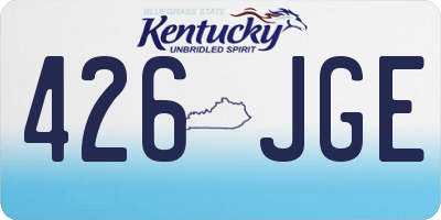 KY license plate 426JGE