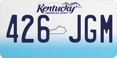 KY license plate 426JGM