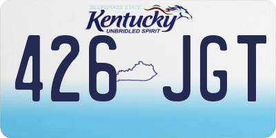 KY license plate 426JGT