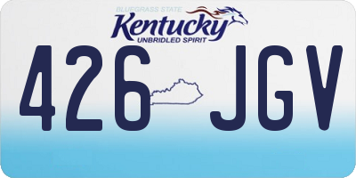 KY license plate 426JGV