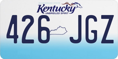 KY license plate 426JGZ