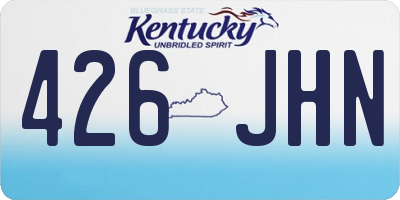 KY license plate 426JHN