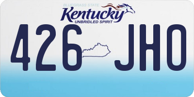 KY license plate 426JHO