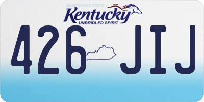 KY license plate 426JIJ