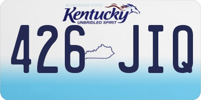 KY license plate 426JIQ