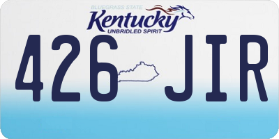 KY license plate 426JIR