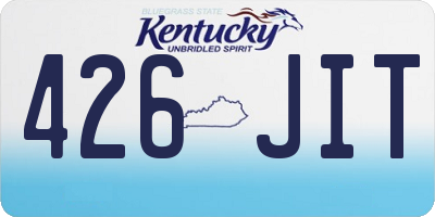 KY license plate 426JIT