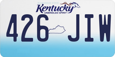 KY license plate 426JIW